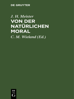 cover image of Von der natürlichen Moral